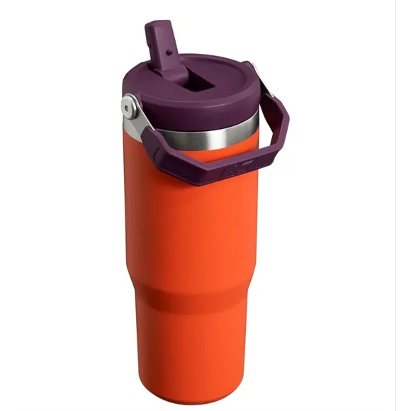 Stanley Vibrant Orange Mug with Purple Lid 'Brand New' NWOT - Picture 2 of 6